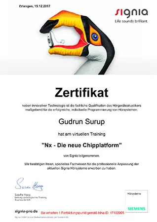 Erworbene Zertifikate im Jahr 2017